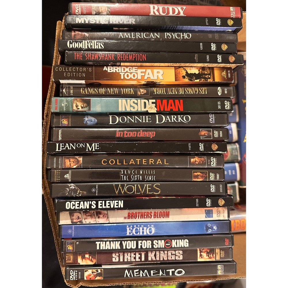 Lot of 20 DVD Movies Drama Thriller Goodfellas American Psycho Memento 90s VG